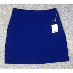 Renwick 18” Simple Skort Womens 6 Blue Golf Performance Pickleball Tennis